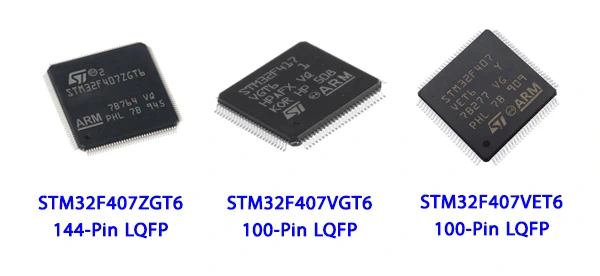 نمونههای پرفروش میکروکنترلرهای STM32F407